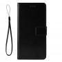 כיסוי ארנק / ספר עשוי מעור בצבע שחור עם חריצים לכרטיסי אשראי עבור OPPO Find X3 Lite