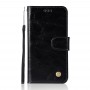 כיסוי ארנק / ספר עשוי מעור בצבע שחור עם חריצים לכרטיסי אשראי עבור Xiaomi Redmi 4A