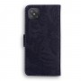 כיסוי ארנק / ספר עשוי מעור בצבע שחור עם חריצים לכרטיסי אשראי עבור OPPO Reno4 Z 5G