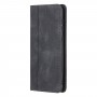 כיסוי ארנק / ספר עשוי מעור בצבע שחור עם חריצים לכרטיסי אשראי עבור Samsung Galaxy A70
