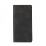 כיסוי ארנק / ספר עשוי מעור בצבע שחור עם חריצים לכרטיסי אשראי עבור Samsung Galaxy A40