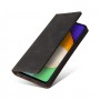 כיסוי ארנק / ספר עשוי מעור בצבע שחור עם חריצים לכרטיסי אשראי עבור Samsung Galaxy A52 4G