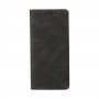 כיסוי ארנק / ספר עשוי מעור בצבע שחור עם חריצים לכרטיסי אשראי עבור Samsung Galaxy A71