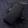 כיסוי ארנק / ספר עשוי מעור בצבע שחור עם חריצים לכרטיסי אשראי עבור Samsung Galaxy A20s