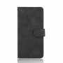 כיסוי ארנק / ספר עשוי מעור בצבע שחור עם חריצים לכרטיסי אשראי עבור OnePlus 7