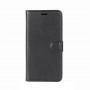 כיסוי ארנק / ספר עשוי מעור בצבע שחור עם חריצים לכרטיסי אשראי עבור Nokia 8