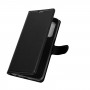כיסוי ארנק / ספר עשוי מעור בצבע שחור עם חריצים לכרטיסי אשראי עבור Realme 7