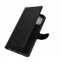 כיסוי ארנק / ספר עשוי מעור בצבע שחור עם חריצים לכרטיסי אשראי עבור OnePlus Nord N10 5G