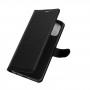 כיסוי ארנק / ספר עשוי מעור בצבע שחור עם חריצים לכרטיסי אשראי עבור OnePlus Nord N100