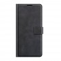 כיסוי ארנק / ספר עשוי מעור בצבע שחור עם חריצים לכרטיסי אשראי עבור Xiaomi Redmi Note 10 4G