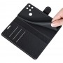 כיסוי ארנק / ספר עשוי מעור בצבע שחור עם חריצים לכרטיסי אשראי עבור Realme C21Y