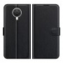 כיסוי ארנק / ספר עשוי מעור בצבע שחור עם חריצים לכרטיסי אשראי עבור Nokia G10