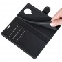 כיסוי ארנק / ספר עשוי מעור בצבע שחור עם חריצים לכרטיסי אשראי עבור Nokia G20