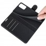 כיסוי ארנק / ספר עשוי מעור בצבע שחור עם חריצים לכרטיסי אשראי עבור Xiaomi Poco M3 Pro 5G