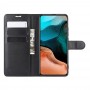 כיסוי ארנק / ספר עשוי מעור בצבע שחור עם חריצים לכרטיסי אשראי עבור Xiaomi Redmi K30 Pro