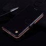 כיסוי ארנק / ספר עשוי מעור בצבע שחור עם חריצים לכרטיסי אשראי עבור Xiaomi Mi 8