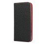כיסוי ארנק / ספר עשוי מעור בצבע שחור עם חריצים לכרטיסי אשראי עבור Apple iPhone 11