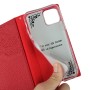 כיסוי ארנק / ספר עשוי מעור בצבע שחור עם חריצים לכרטיסי אשראי עבור Apple iPhone 12 mini