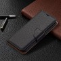 כיסוי ארנק / ספר עשוי מעור בצבע שחור עם חריצים לכרטיסי אשראי עבור Apple iPhone 13 Pro Max
