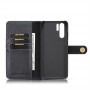 כיסוי ארנק / ספר עשוי מעור בצבע שחור עם חריצים לכרטיסי אשראי עבור Huawei P30 Pro