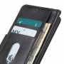 כיסוי ארנק / ספר עשוי מעור בצבע שחור עם חריצים לכרטיסי אשראי עבור Xiaomi Redmi Note 11