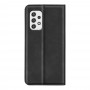כיסוי ארנק / ספר עשוי מעור בצבע שחור עם חריצים לכרטיסי אשראי עבור Samsung Galaxy A23 5G