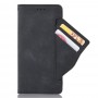 כיסוי ארנק / ספר עשוי מעור בצבע שחור עם חריצים לכרטיסי אשראי עבור Samsung Galaxy Note10+ 5G