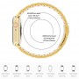 רצועה לשעון חכם לדגם: Apple Watch 7 41mm עשוי מחומר: מתכת בצבע: זהב