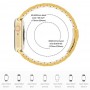 רצועה לשעון חכם לדגם: Apple Watch 6 40mm עשוי מחומר: מתכת בצבע: זהב