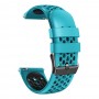 רצועה לשעון חכם לדגם: Samsung Galaxy Watch 46mm עשוי מחומר: סיליקון בצבע: Skyblue+שחור