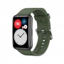 רצועה לשעון חכם לדגם: Huawei Watch Fit עשוי מחומר: סיליקון בצבע: ירוק כהה