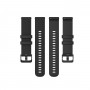 רצועה לשעון חכם לדגם: Huawei Watch GT 2 46mm עשוי מחומר: סיליקון בצבע: שָׁחוֹר