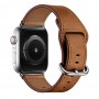 רצועה לשעון חכם לדגם: Apple Watch 7 41mm עשוי מחומר: עור בצבע: מרקם סוס משוגע חום אדום