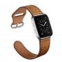 רצועה לשעון חכם לדגם: Apple Watch 7 41mm עשוי מחומר: עור בצבע: מרקם סוס משוגע חום אדום