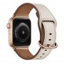 רצועה לשעון חכם לדגם: Apple Watch 6 44mm עשוי מחומר: עור בצבע: בז '