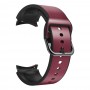 רצועה לשעון חכם לדגם: Samsung Galaxy Watch 4 44mm עשוי מחומר: עור בצבע: בורגונדי