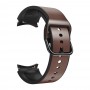 רצועה לשעון חכם לדגם: Samsung Galaxy Watch 4 44mm עשוי מחומר: עור בצבע: חום כהה