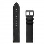 רצועה לשעון חכם לדגם: Samsung Galaxy Watch 46mm עשוי מחומר: עור בצבע: שָׁחוֹר