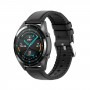 רצועה לשעון חכם לדגם: Huawei Watch GT 2 46mm עשוי מחומר: עור בצבע: שָׁחוֹר