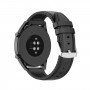 רצועה לשעון חכם לדגם: Huawei Watch GT 2 46mm עשוי מחומר: עור בצבע: שָׁחוֹר
