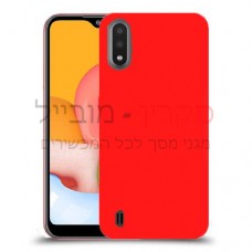 כיסוי בצבע  - אדום לדגם : Samsung Galaxy A01 - מותג : סקרין מובייל