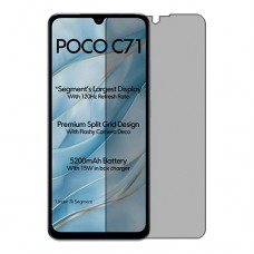 Xiaomi Poco C71 4G  מגן מסך נאנו זכוכית 9H פרטיות יחידה אחת סקרין מובייל