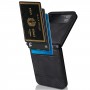 כיסוי עבור Samsung Galaxy Z Flip3 5G כיסוי ארנק / ספר - בצבע שחור