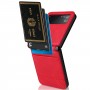 כיסוי עבור Samsung Galaxy Z Flip3 5G כיסוי ארנק / ספר - בצבע אדום