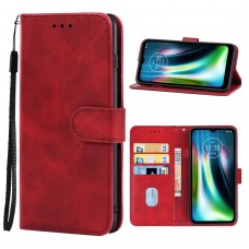 כיסוי עבור Motorola Defy (2021) כיסוי ארנק / ספר - בצבע אדום
