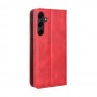 כיסוי עבור Samsung Galaxy A55 כיסוי ארנק / ספר - בצבע אדום