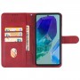 כיסוי עבור Samsung Galaxy M55 כיסוי ארנק / ספר - בצבע אדום