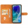 כיסוי עבור Samsung Galaxy M55 כיסוי ארנק / ספר - בצבע חום