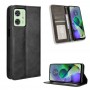 כיסוי עבור Motorola Moto G54 כיסוי ארנק / ספר - בצבע שחור
