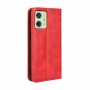 כיסוי עבור Motorola Moto G54 כיסוי ארנק / ספר - בצבע אדום